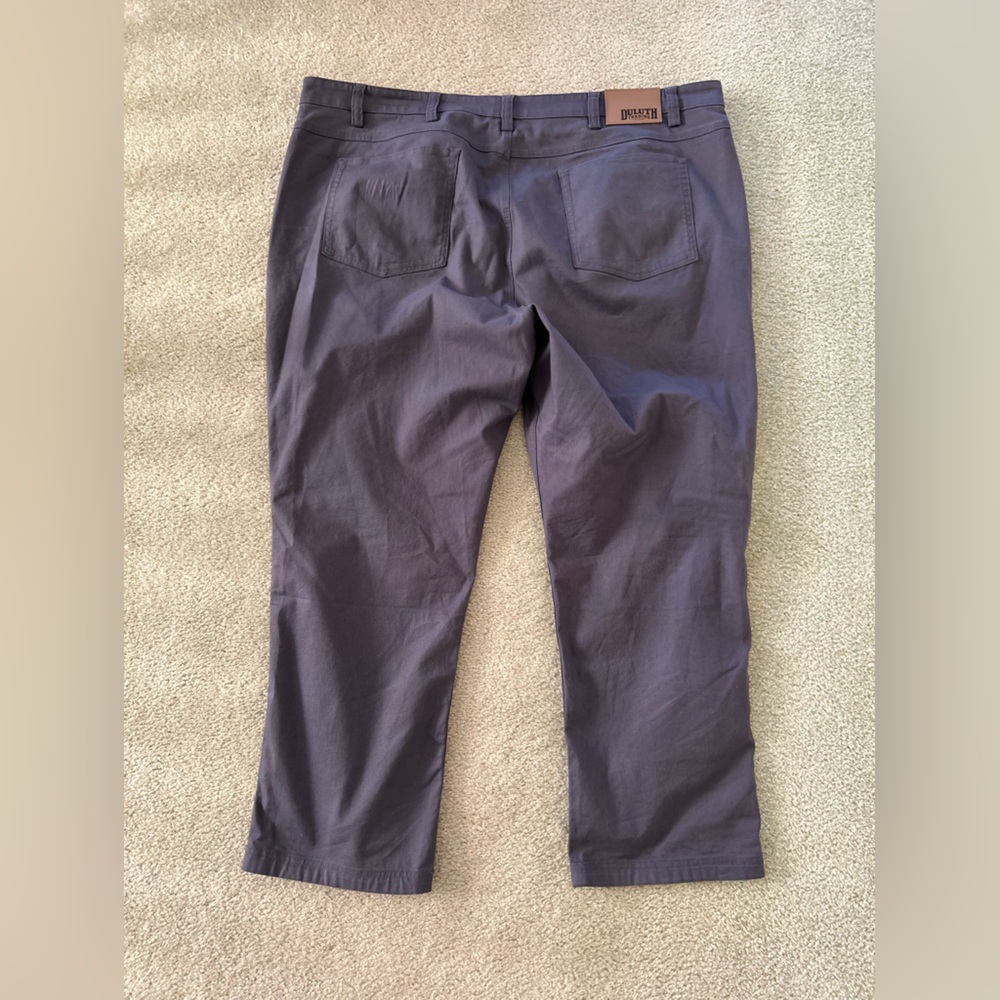 Duluth Trading Co. Flex Fire Hose Relaxed Fit Pants Size 46x30 Grey Workwear